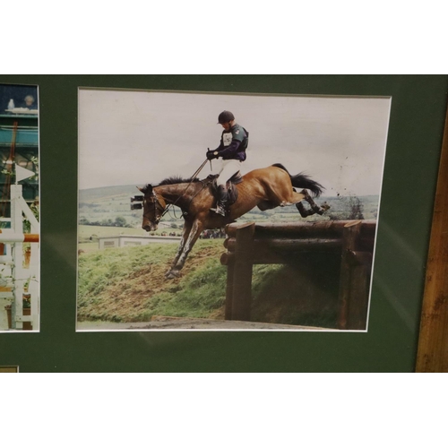 1047 - A QUANTITY OF SHOWJUMPING AND EVENTING PHOTOGRAPHS - IN FRAMES