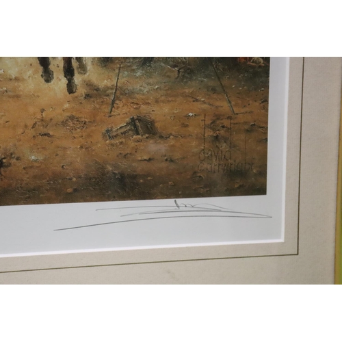 1049 - A FRAMED PRINT TITLED, 'INCIDENT A ISANDLWANA', SIGNED