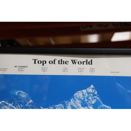 1166 - A PRINT OF EVEREST, 'TOP OF THE WORLD'