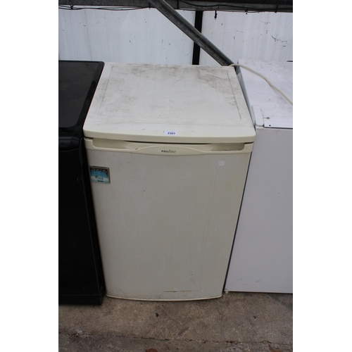 2303 - A WHITE PROLINE UNDERCOUNTER FRIDGE