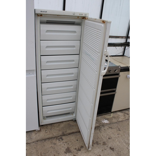 2307 - A TALL WHITE BRANDT UPRIGHT FREEZER