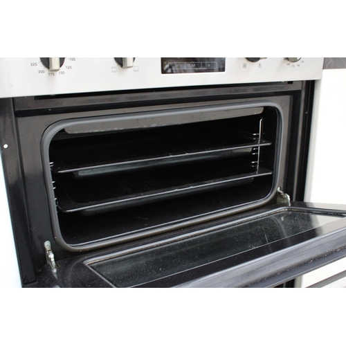 2308 - A CHROME AND BLACK BAUMATIC INTERGRATED DOUBLE OVEN