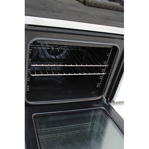 2308 - A CHROME AND BLACK BAUMATIC INTERGRATED DOUBLE OVEN