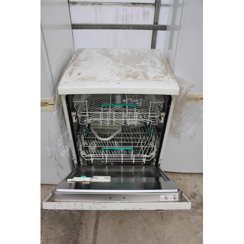 2328 - A WHITE ZANUSSI DISHWASHER