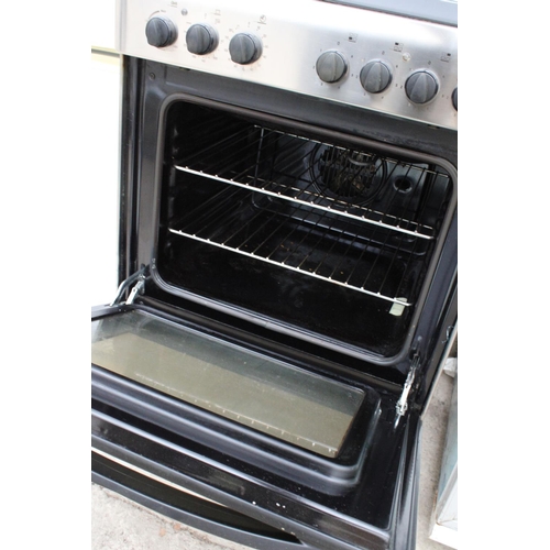 2330 - A SILVER AND BLACK ELECTRIC OVEN AND HOB BELIEVED IN WORKING ORDER BUT NO WARRANTY