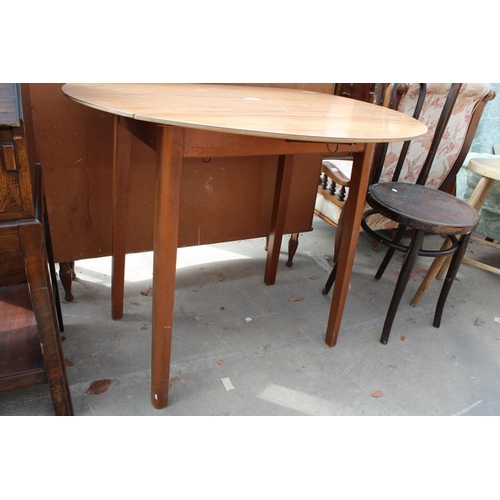 2644 - A FORMICA TOP DROP-LEAF KITCHEN TABLE