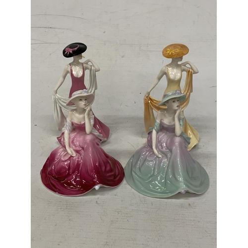 715 - FOUR SMALL COALPORT FIGURINES 