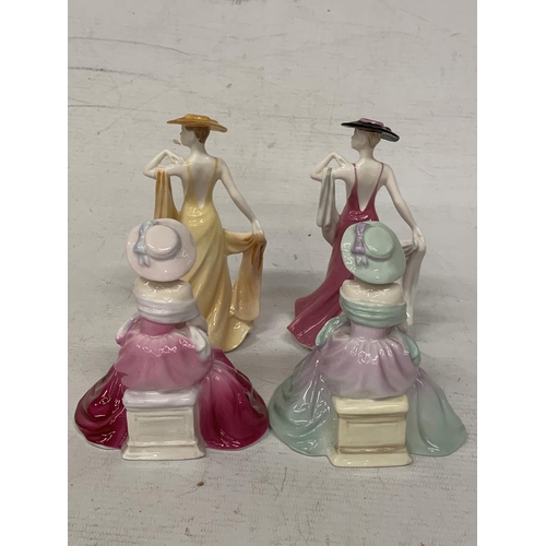 715 - FOUR SMALL COALPORT FIGURINES 