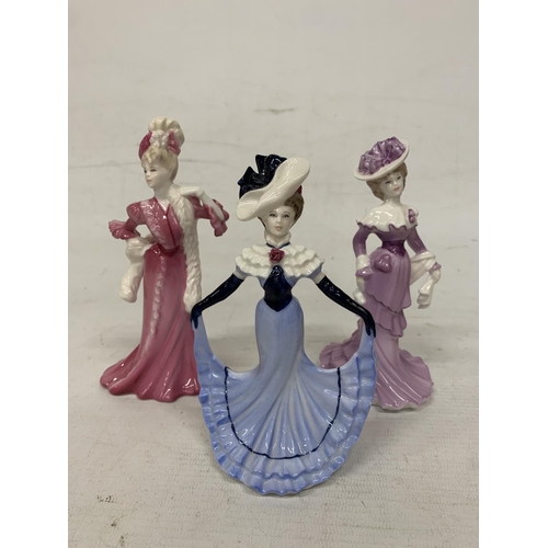 717 - THREE COALPORT FIGURINES 