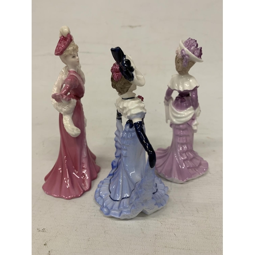 717 - THREE COALPORT FIGURINES 