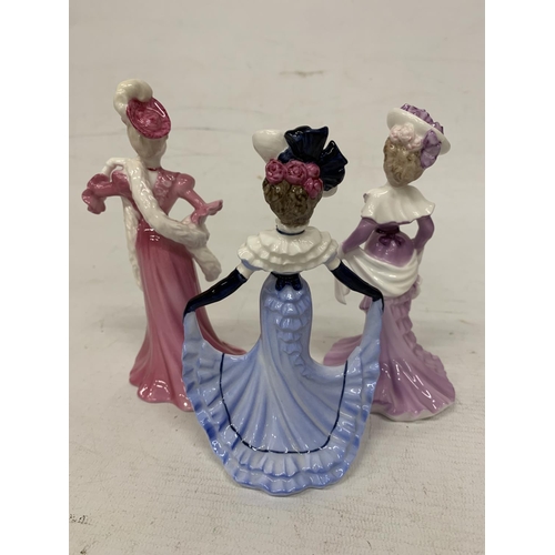 717 - THREE COALPORT FIGURINES 