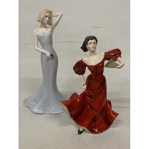 718 - TWO COALPORT FIGURINES - SILHOUETTES 