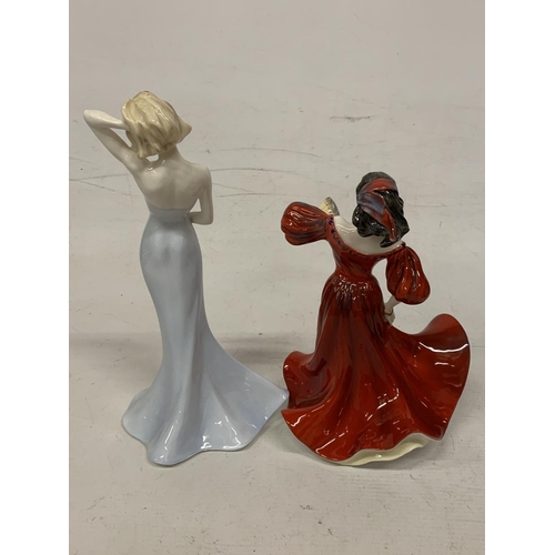 718 - TWO COALPORT FIGURINES - SILHOUETTES 