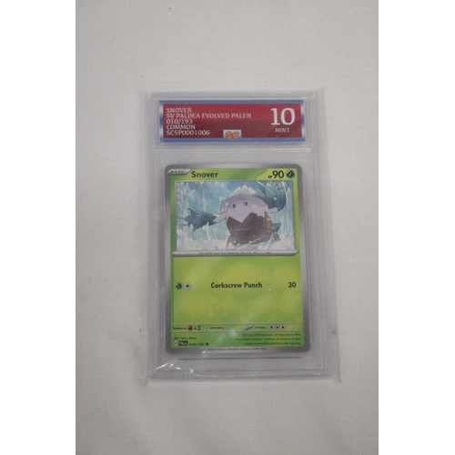 192 - A GRADED POKEMON CARD 10/10 SNOVER