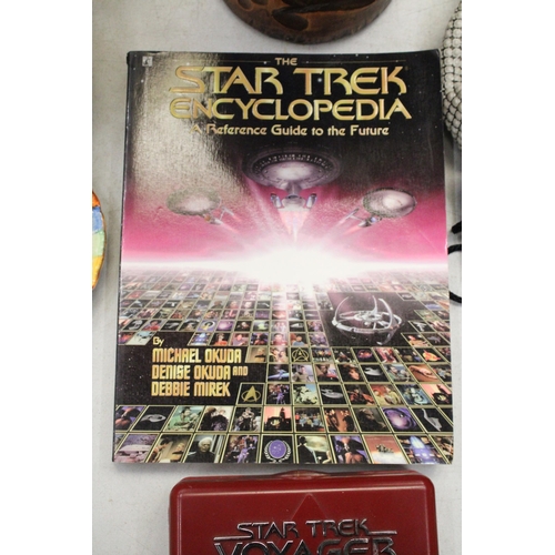 201 - A LARGE STAR TREK ENCYCLOPEDIA AND SPECIAL PACK, SEASON 1, STAR TREK, VOYAGER DVD