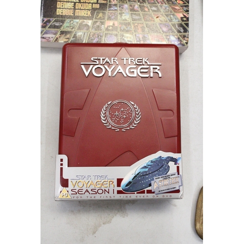 201 - A LARGE STAR TREK ENCYCLOPEDIA AND SPECIAL PACK, SEASON 1, STAR TREK, VOYAGER DVD