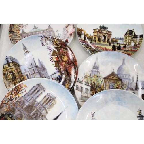 208 - A COLLECTION OF 9 LIMOGES, LIMITED EDITION CABINET PLATES, WITH FRENCH IMAGES