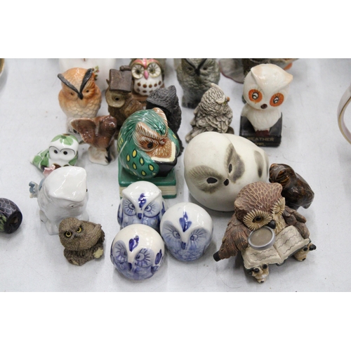 255 - A COLLECTION OF APPROXIMATELY FOURTY OWL ORNAMENTS