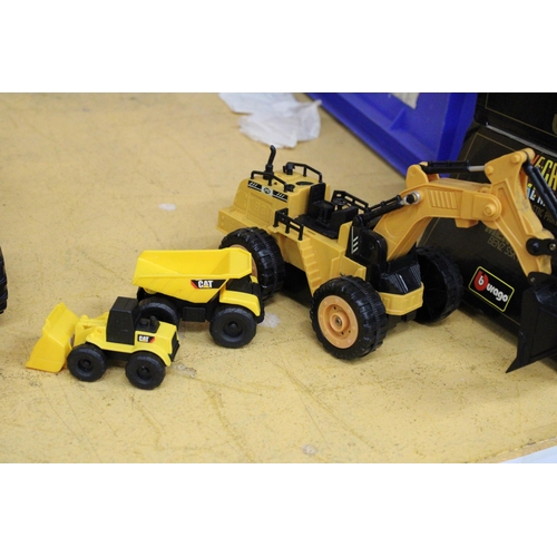 262 - FIVE CAT AND JCB TOY VEHICLES