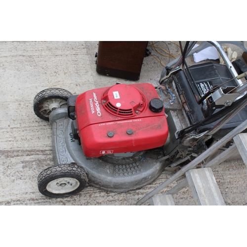 1719 - A HONDA HR1950 PETROL LAWN MOWER WITH GRASS BOX