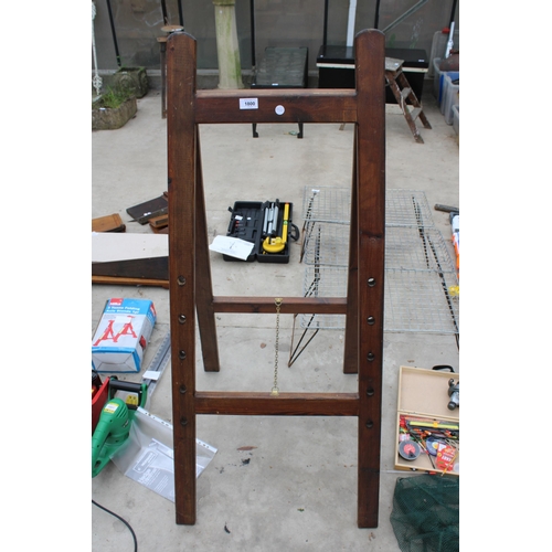 1800 - A WOODEN FOLDING EASEL