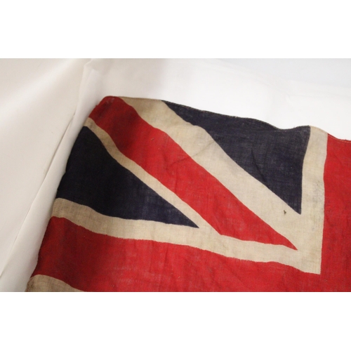 284 - A VINTAGE UNION JACK, 60CM X 40CM