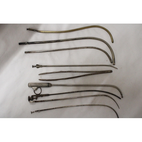 296 - NINE VINTAGE VETERINARY INSTRUMENTS