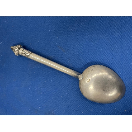 90 - A BELIEVED INDIAN SILVER DESERT SPOON WEIGHT 24.2G