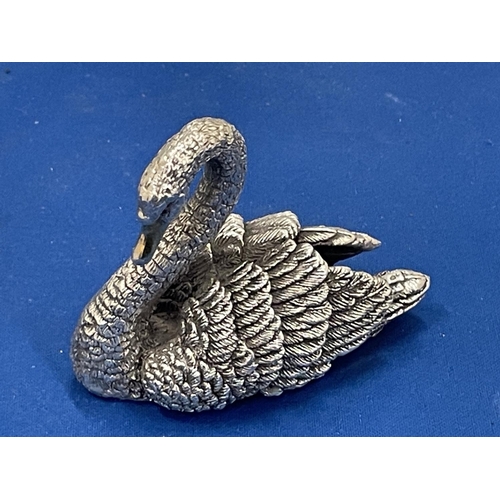 89 - A COMYNS HALLMARKED FINE SILVER (FILLED) LITTLE SWAN