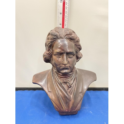 3 - A BRONZE BUST OF BEETHOVEN