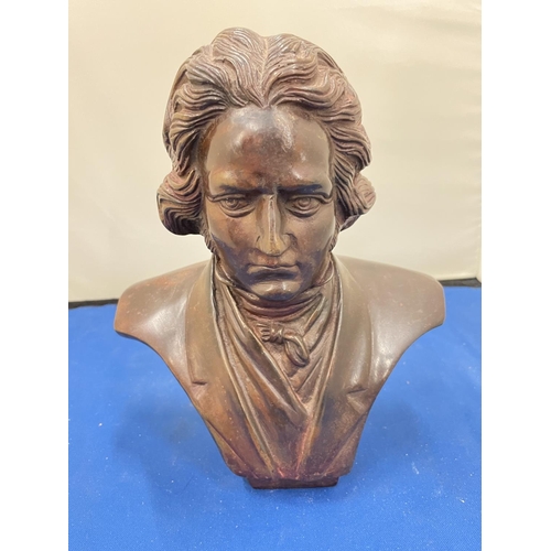 3 - A BRONZE BUST OF BEETHOVEN