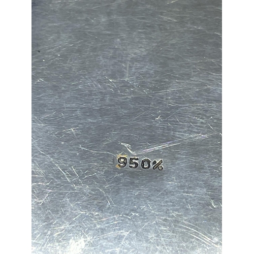 8 - A MARKED 950 SILVER BOX GROSS WEIGHT 116.1 GRAMS