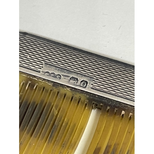 52 - A HALLMARKED BIRMINGHAM SILVER COMB CASE