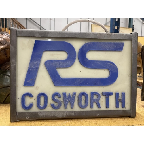 71 - AN RS COSWORTH ILLUMINATED LIGHT BOX SIGN