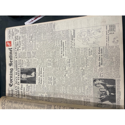 86A - A LARGE BOOK CONTAINING ALL EDITIONS OF THE EVENING SENTINEL JAN 1 - 31 1953