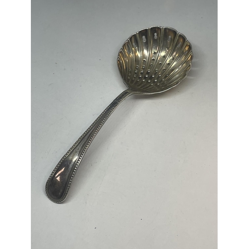 95 - A HALLMARKED SHEFFIELD SILVER TEA STRAINER GROSS WEIGHT 41.5 GRAMS