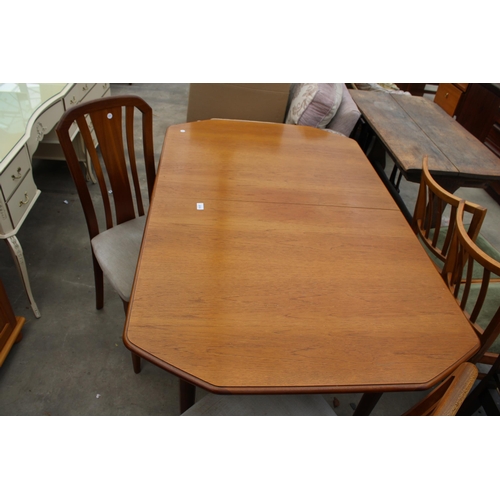 2859 - A RETRO TEAK MEREDEW EXTENDING DINING TABLE, 59