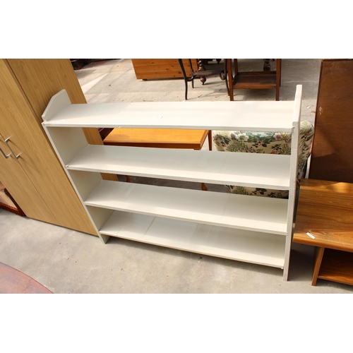 2952 - A PAINTED OPEN FOUR TIER BOOKSHELF, 48