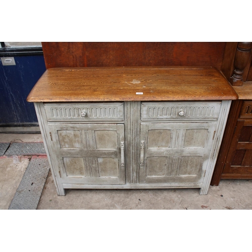 3138 - AN OAK JACOBEAN STYLE DRESSER