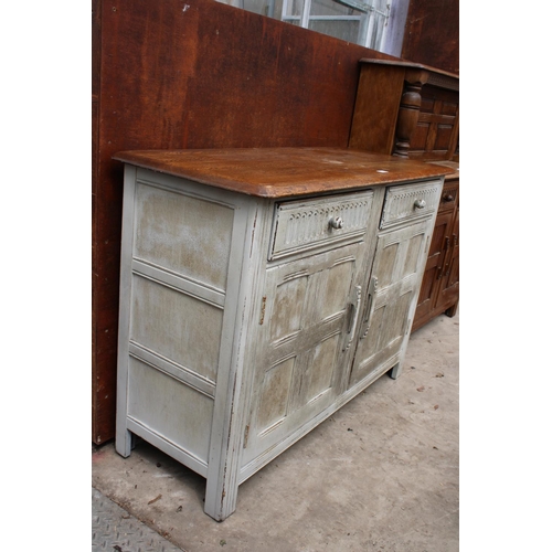 3138 - AN OAK JACOBEAN STYLE DRESSER