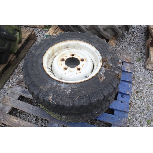 1035 - 2 L R WHEELS AND TYRES  NO VAT