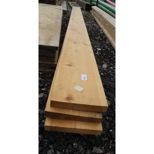 1048 - 4 PLANED WOODEN LENGTHS 8 1/2 X 1  NO VAT