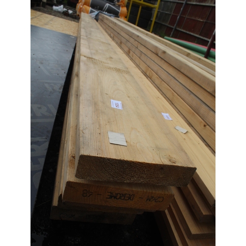 1054 - 8 PLANED WOODEN LENGTHS 6 X 2  NO VAT