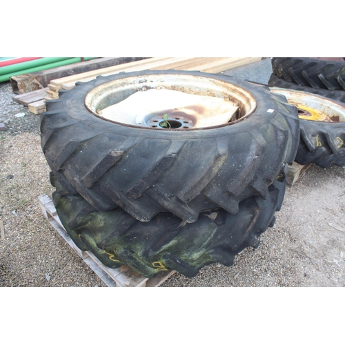 1063 - 2 WHEELS AND TYRES 13.6-12-36  NO VAT