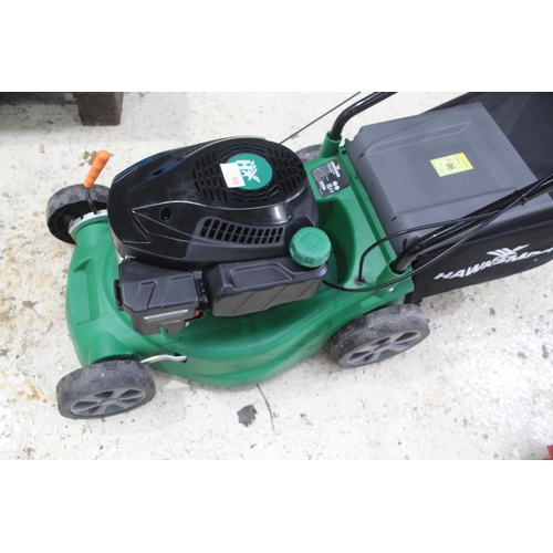 68 - HAWKSMOOR LAWN MOWER AS NEW   NO VAT