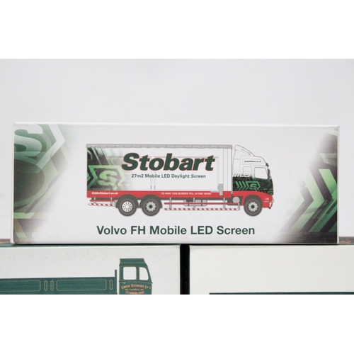 326 - FIVE AS NEW BOXED EDDIE STOBART WAGONS TO INCLUDE A VOLVO FH12 TELETUBBY 27m2 MOBILE LED DAYLIGHT SC... 