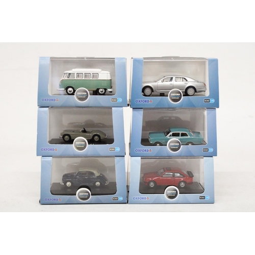 333 - SIX VARIOUS AS NEW AND BOXED OXFORD AUTOMOBILE COMPANY VEHICLES