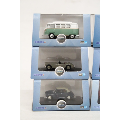 333 - SIX VARIOUS AS NEW AND BOXED OXFORD AUTOMOBILE COMPANY VEHICLES
