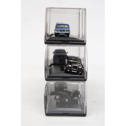 336 - SIX VARIOUS AS NEW AND BOXED OXFORD AUTOMOBILE COMPANY VEHICLES