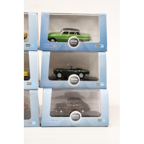 340 - SIX VARIOUS AS NEW AND BOXED OXFORD AUTOMOBILE COMPANY VEHICLES